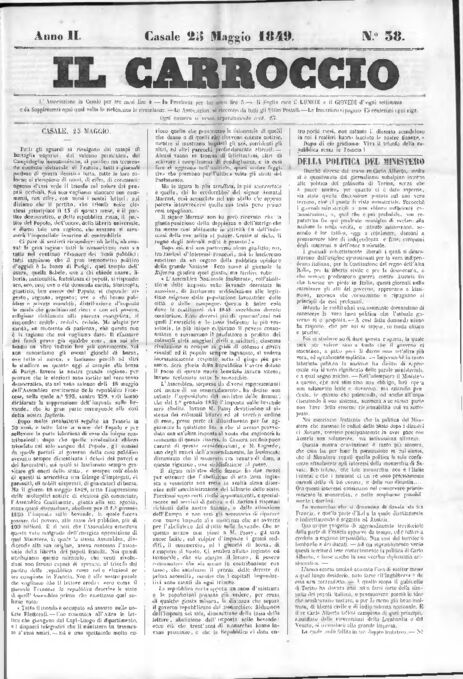 Il Carroccio - Edizione 38 del 25/05/1849